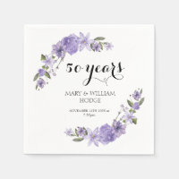 Lavender purple florals 50th wedding anniversary