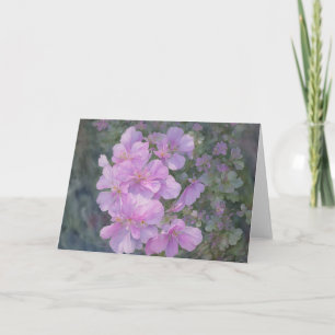 Lavender Purple Flower Floral Art Note Card
