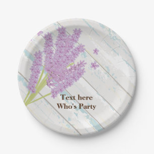 lavender, purple, flower Paper Plate