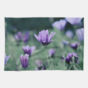 Lavender Purple Flower Tea Towel