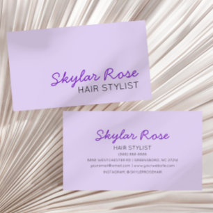 Lavender Purple Girly Cute Business Card