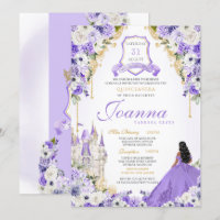 Lavender Purple & Gold Royal Princess Quinceanera