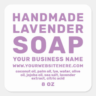 Lavender Purple Handmade Soap Label