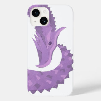 Lavender purple heart dragon on white Case-Mate iPhone 14 case