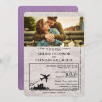 Lavender Purple Ireland Passport Wedding