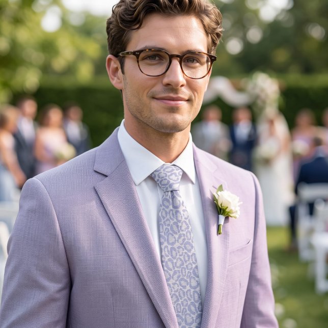 Lavender Purple Leopard Print Tie (Creator Uploaded)