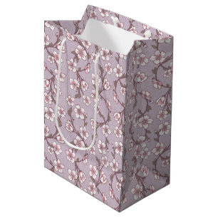 Lavender Purple Lilac Botanical Flowers Medium Gift Bag
