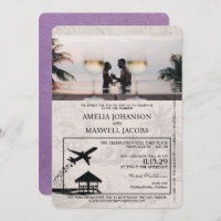 Lavender Purple Maldives Passport Wedding