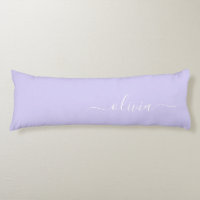 Lavender Purple Modern Script Girly Monogram Name
