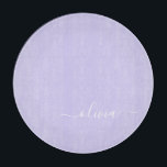 Lavender Purple Modern Script Girly Monogram Name Cutting Board<br><div class="desc">Lavender Purple Simple Script Monogram Name Cutting Board. This makes the perfect graduation,  birthday,  wedding,  bridal shower,  anniversary,  baby shower or bachelorette party gift for someone that loves glam luxury and chic styles.</div>