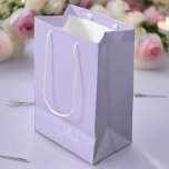 Lavender Purple Modern Script Girly Monogram Name Medium Gift Bag<br><div class="desc">Lavender Purple Simple Script Monogram Name Gift Bag. This makes the perfect sweet 16 birthday,  wedding,  bridal shower,  anniversary,  baby shower or bachelorette party gift bag for someone that loves glam luxury and chic styles.</div>