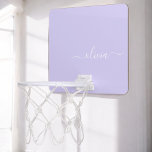 Lavender Purple Modern Script Girly Monogram Name Mini Basketball Hoop<br><div class="desc">Lavender Purple Simple Script Monogram Name Mini Basketball Hoop. This makes the perfect sweet 16 birthday,  wedding,  bridal shower,  anniversary,  baby shower or bachelorette party gift for someone that loves glam luxury and chic styles.</div>