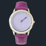 Lavender Purple Modern Script Girly Monogram Name Watch<br><div class="desc">Lavender Purple Simple Script Monogram Name Watch. This makes the perfect sweet 16 birthday,  wedding,  bridal shower,  anniversary,  baby shower or bachelorette party gift for someone that loves glam luxury and chic styles.</div>