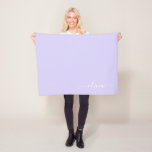 Lavender Purple Monogram Name Modern Fleece Blanket<br><div class="desc">Lavender Purple Monogram Name Fleece Blanket. This makes the perfect sweet 16 birthday,  wedding,  bridal shower,  anniversary,  baby shower or bachelorette party gift for someone that loves glam luxury and chic styles.</div>