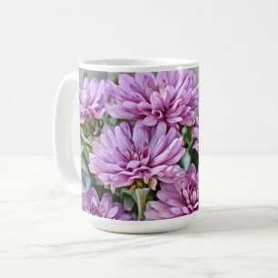 Lavender Purple Mum Flower Art Mug Cup
