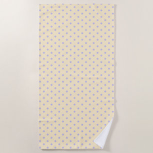 Lavender purple polka dots and yellow beach towel