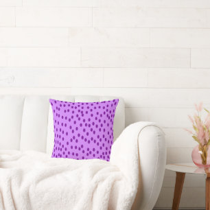 Lavender Purple Polka Dots Cushion