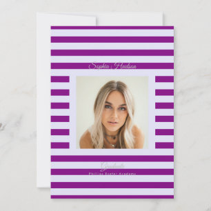 Lavender Purple Prep High School Photo Grad Cards