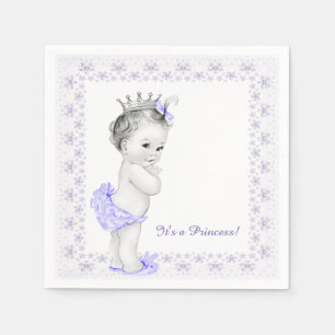 Lavender Purple Princess Baby Shower Napkin