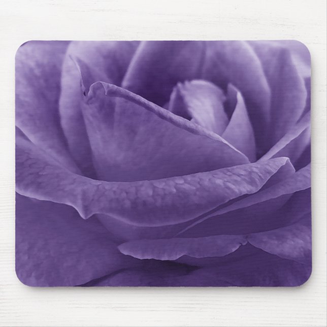 Lavender Purple Rose Macro Flower Mouse Pad (Front)