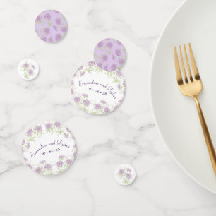 Lavender Purple Rose Wedding Confetti