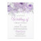 Lavender Purple Sparkle Floral Wedding Invite
