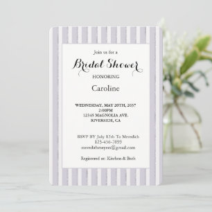 Lavender Purple Sparkle Glitter Bridal Shower  Invitation