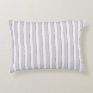 Lavender Purple Sparkle Glitter Stripes Decorative Cushion