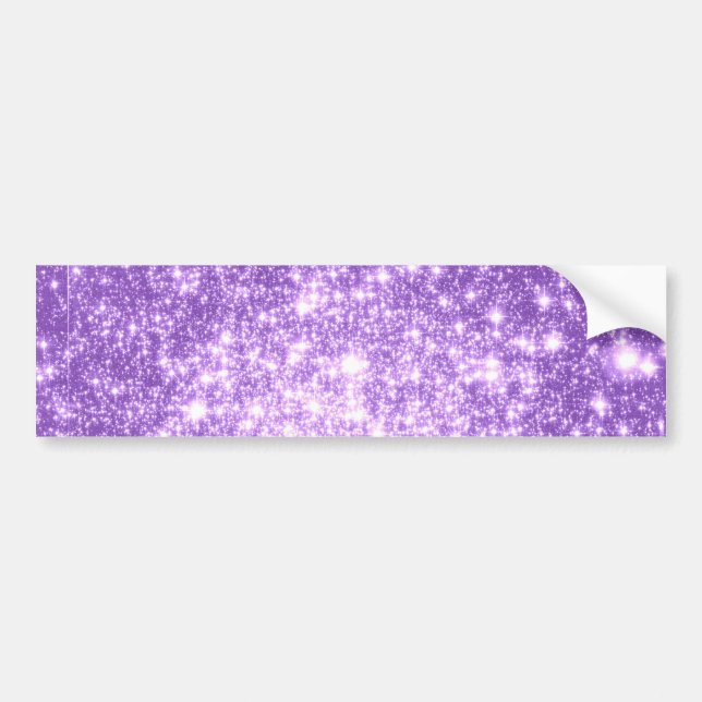 Lavender Purple Stars Bumper Sticker (Front)