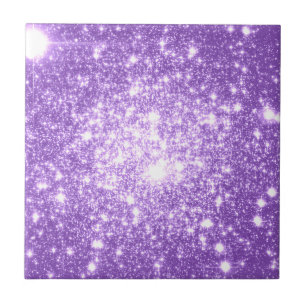 Lavender Purple Stars Tile