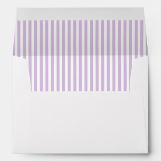 Lavender Purple Stripe Lined Envelopes