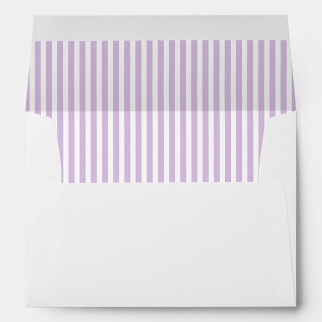 Lavender Purple Stripe Lined Envelopes (Back (Bottom))