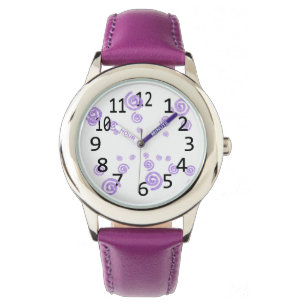 Lavender Purple Swirls Swirl Watches