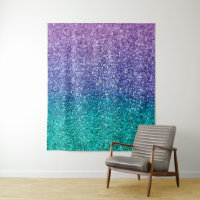 Lavender Purple & Teal Aqua Green Sparkly Party
