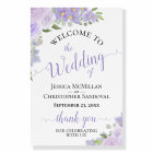 Lavender Purple Watercolor Floral Wedding Welcome