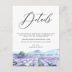 Lavender Purple Watercolor Lilac Details Card