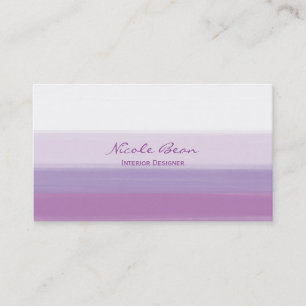 Lavender Purple Watercolor Modern Business Cards