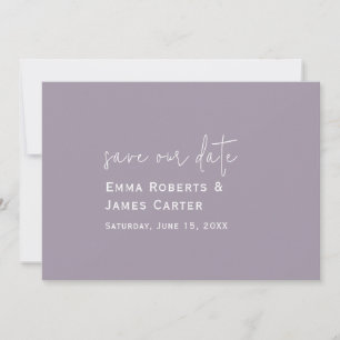 Lavender Purple Wedding Save the Date