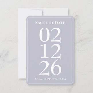 Lavender Purple Whimsical Wedding Save the Date Invitation