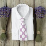 Lavender Purple White Polka Dots Retro Tie<br><div class="desc">This is a beautiful custom tie that would make any outfit stand out.</div>