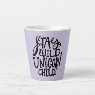 Lavender Purple Wild Unicorn Latte Mug