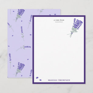 Lavender Purple Wildflower Floral Botanical Card