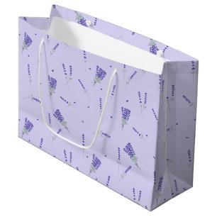Lavender Purple Wildflower Floral Botanical Large Gift Bag