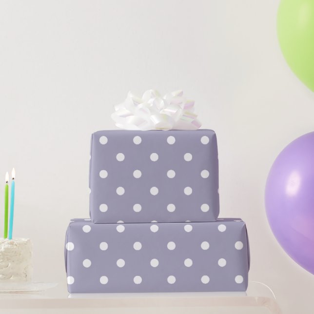 Lavender Purple with Polka Dots Wrapping Paper (Party Gifts)