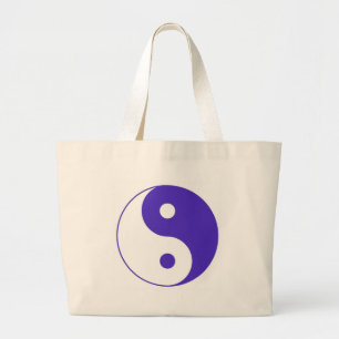 Lavender Purple Yin-Yang Large Tote Bag