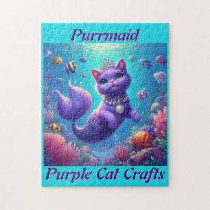 Lavender Purrmaid Jigsaw Puzzle