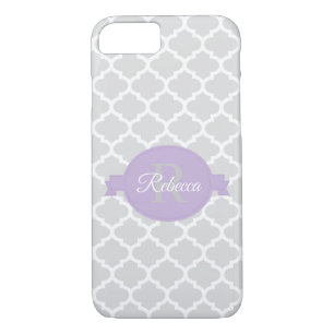 Lavender Quatrefoil Personalised Case-Mate iPhone Case