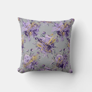 Lavender Ranunculus Throw Pillow