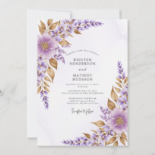 Lavender Refined Botanical Wedding Invitation