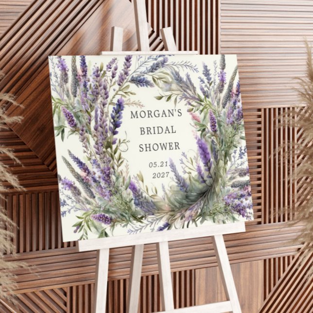 Lavender Regal Floral Bridal Shower Welcome Sign (Creator Uploaded)